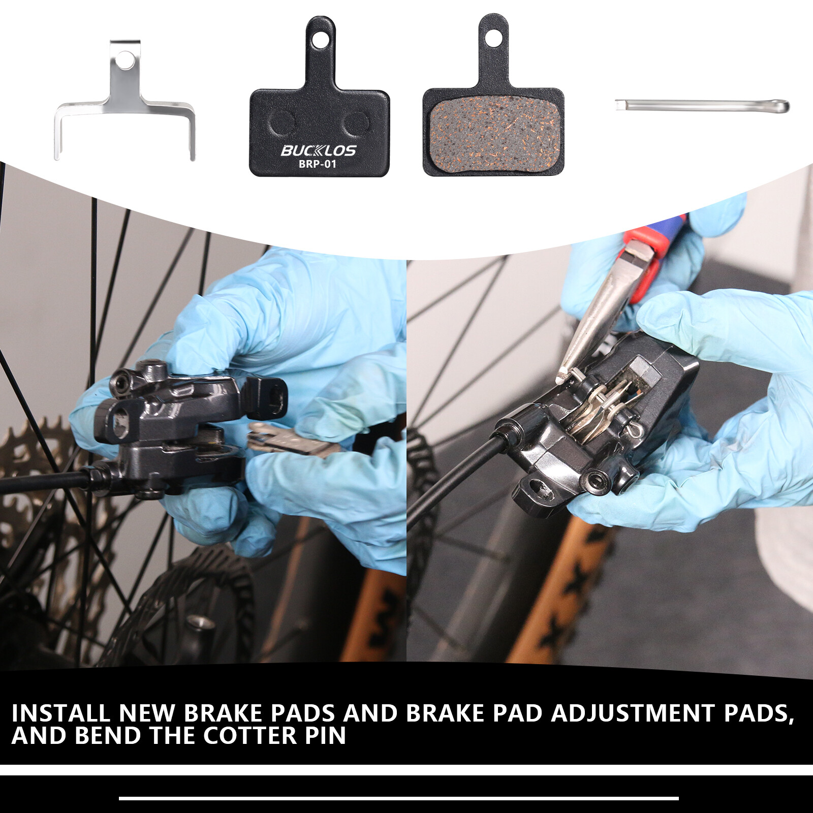 Brake Pad MTB Hydraulic Brake Semi-Metallic Disc Pad for SHIMANO MT200 B01S B05S