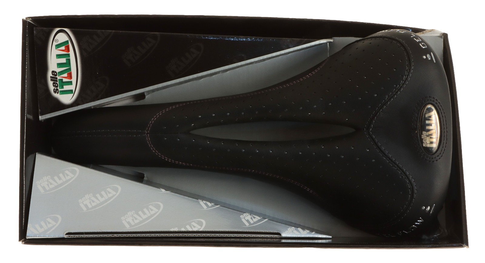 Selle Italia Flite Saddle Gel Flow Titanium Rails 2005 Black Leather NIB NOS NEW