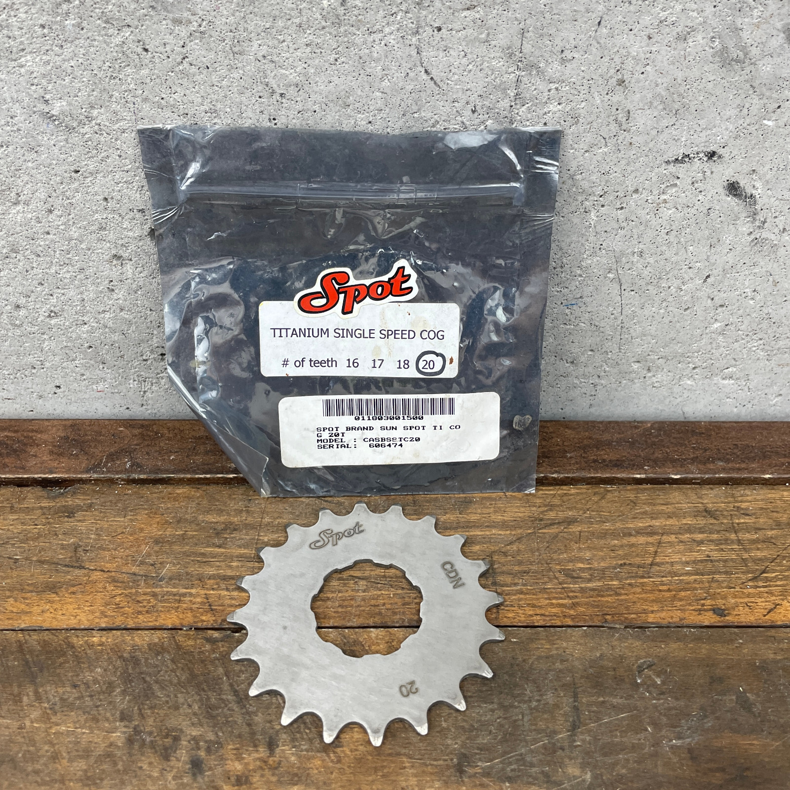 Spot Brand Titanium Cog 20 Tooth 20t Made In Canada Single Speed Shimano Ti CDN