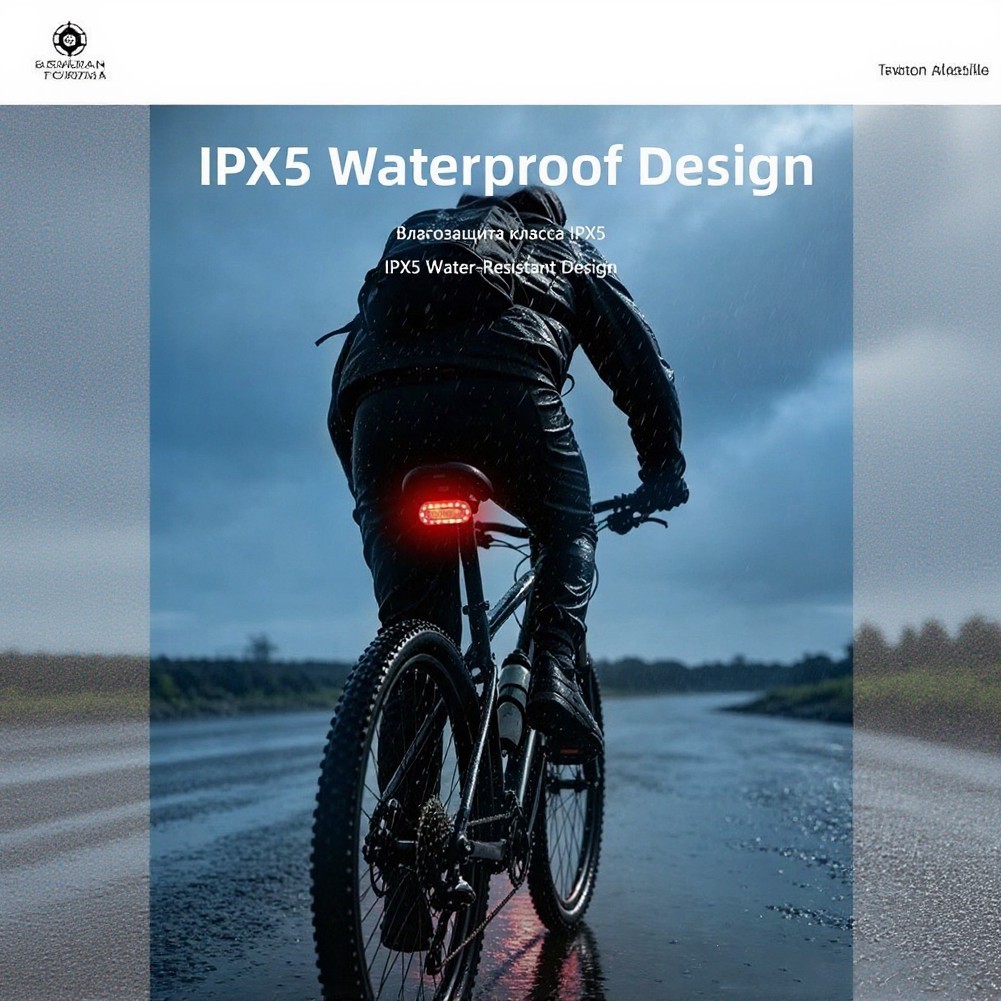RGB Bike Tail Light Remote Operated IPX5 Water Resistant for Road Mountain Bike