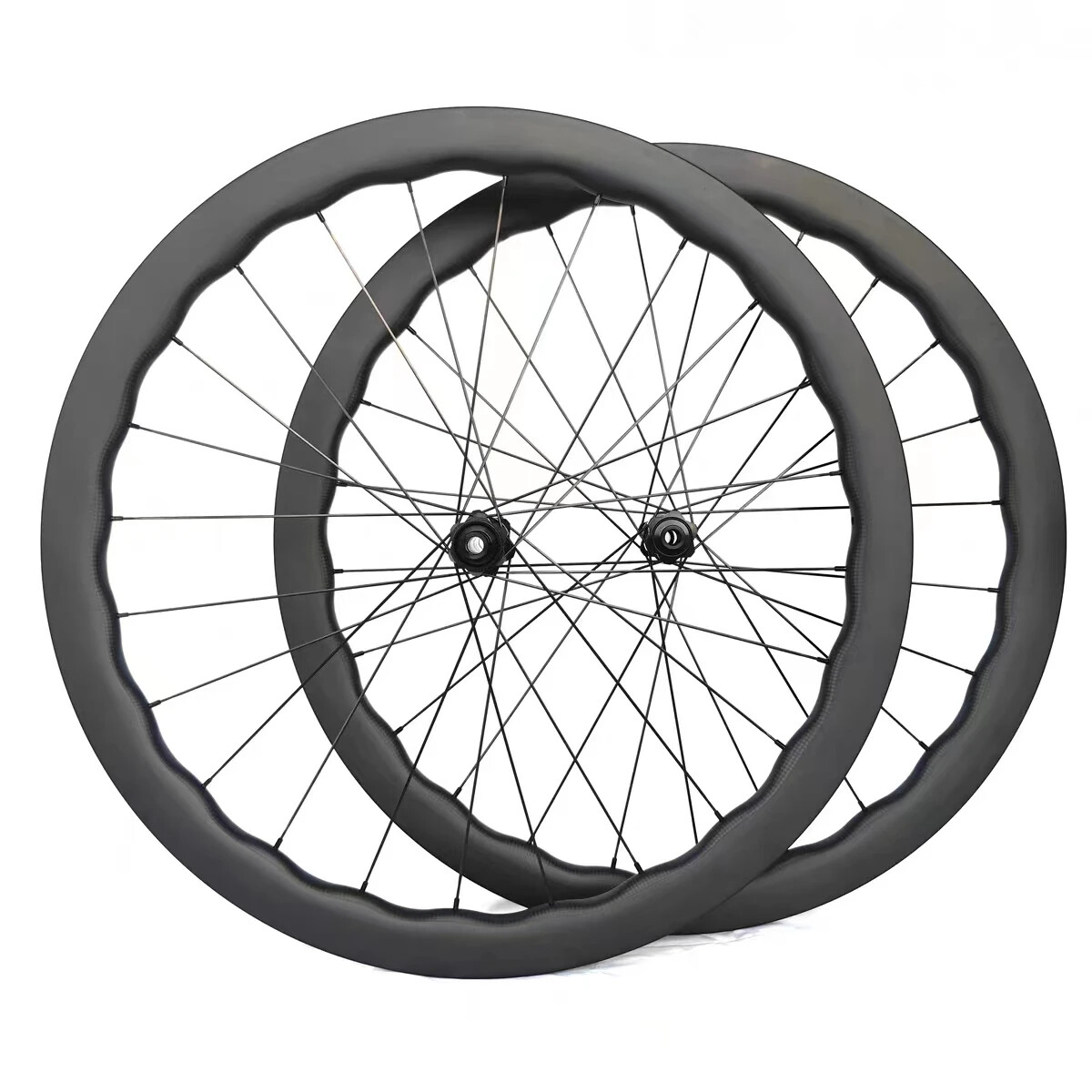 700C Carbon Road Bicycle Rim Disc / V-brake 22mm Inner Width 24Holes UD Marble