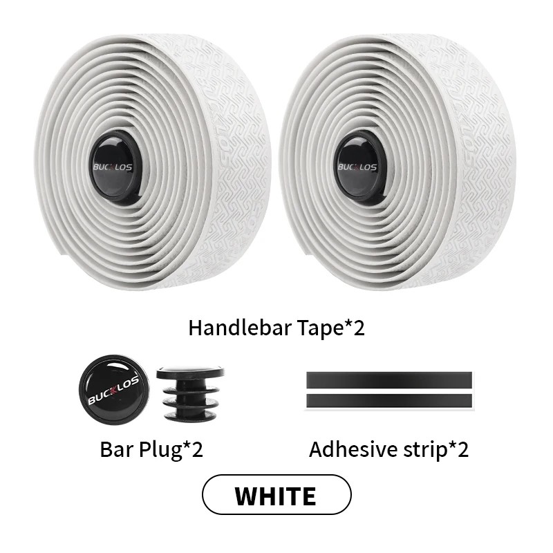 BUCKLOS Handlebar Tape PU+EVA MTB Road Bike Shock Absorption Anti-slip 1Pair US