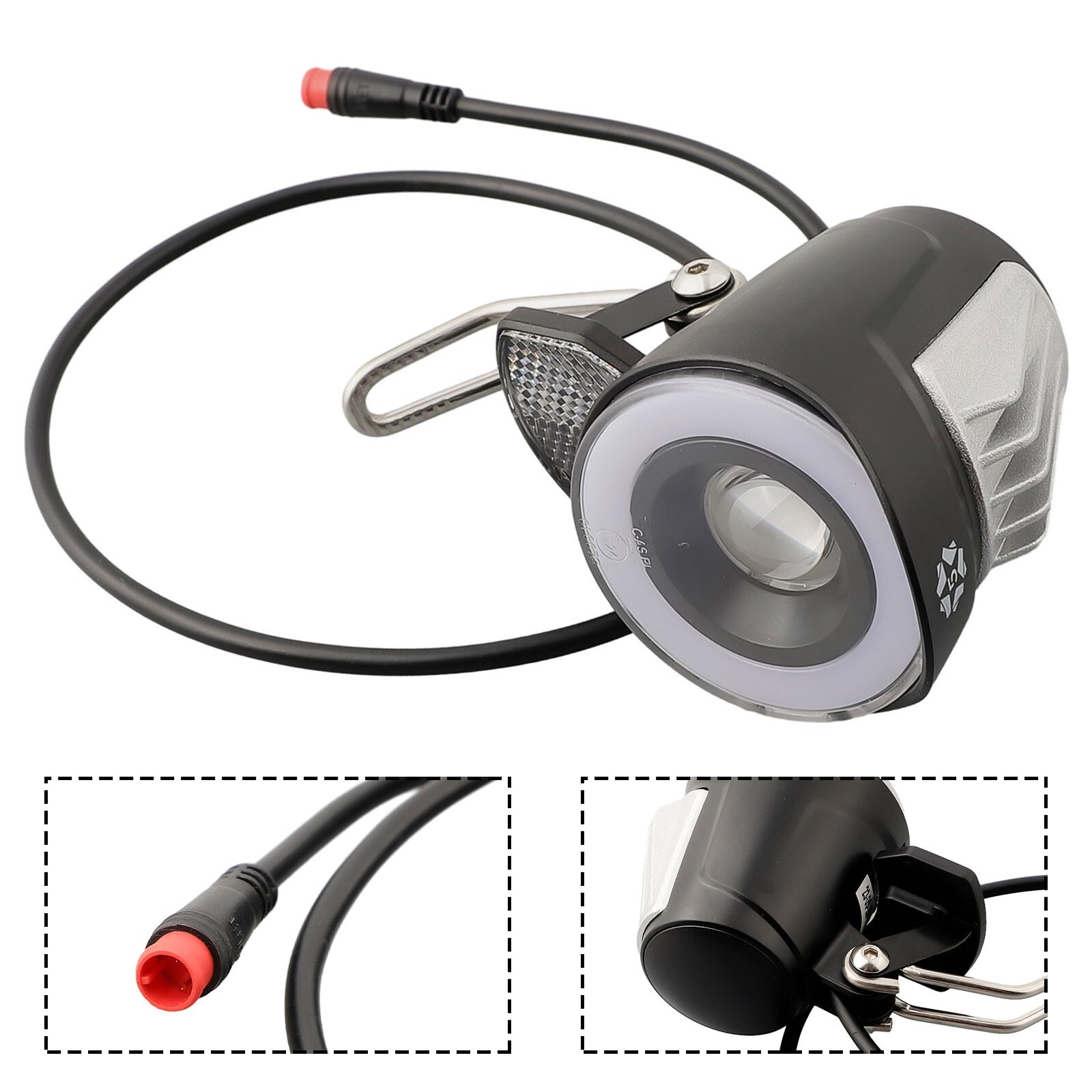 LED Headlight For-E-Bike Front Light Spotlight Electric Bicycle 6-48V