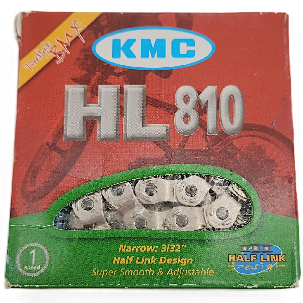 KMC HL810 Silver Half-Link 3/32″ Single-Speed Bike Chain Freestyle BMX NOS