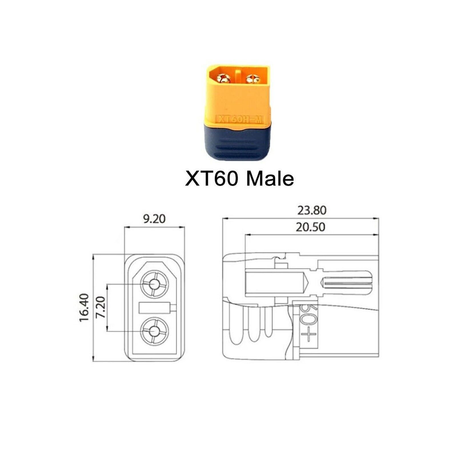 XT-60 Male Plug Charging Connector Cable Ebike Electric Bike Scooter Li Battery
