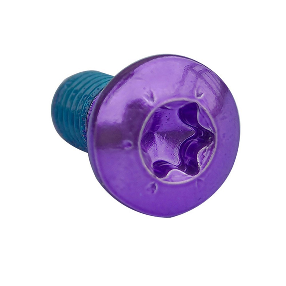 High Carbon Steel Purple T25 Screw Bolts for MTB Bike Box of 12 M5x10mm