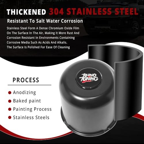 4 PCS 5.12 in Stainless Steel Wheel 5.12″ Center Hole, 4.95″ Height Black