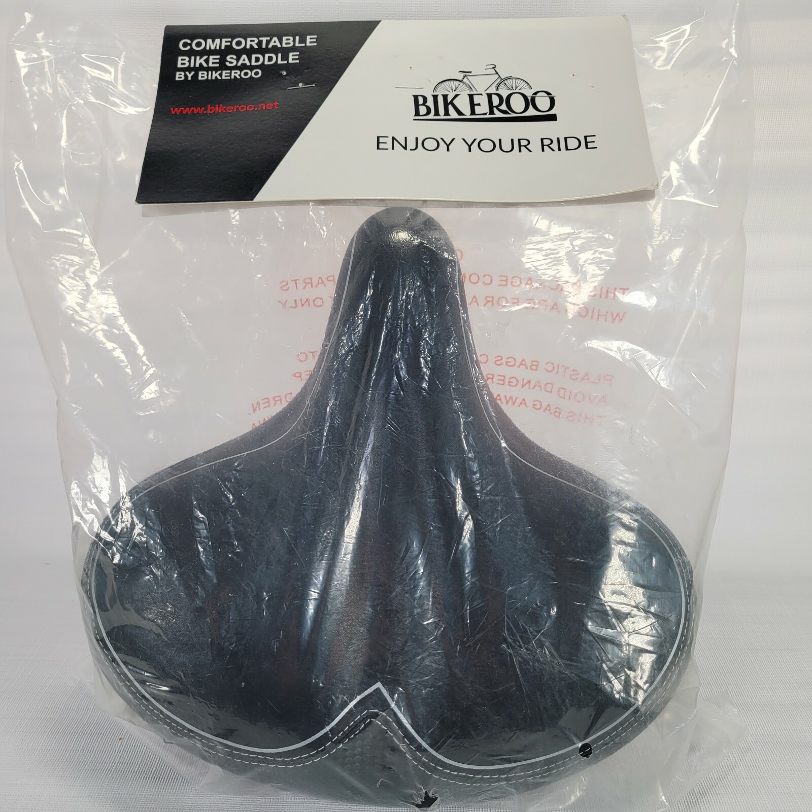 Bikeroo Oversize Black Universal Fit Bike Wide Saddle Seat Unisex Adult NEW