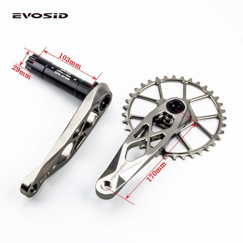 MTB Bike Crank 165mm DUB Axis 29mm Mountain Bicycle Crankset 3nail For Enduro AM