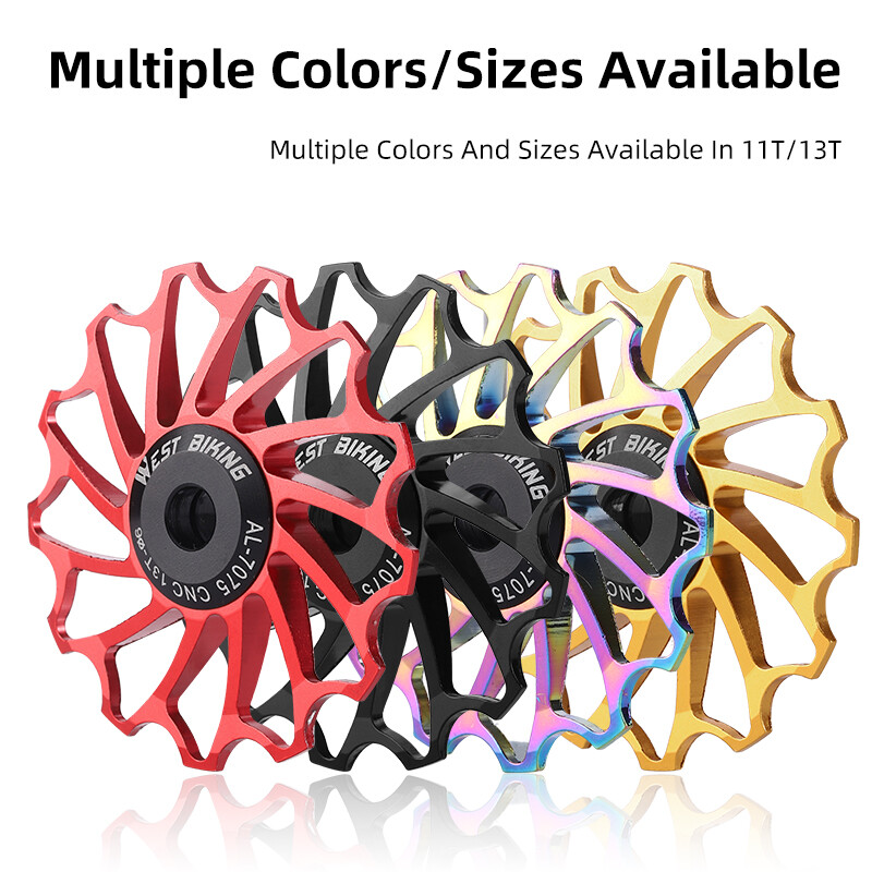WEST BIKING Ceramic Bearing Bicycle Rear Derailleur Guide Wheel Pulley 11T/13T