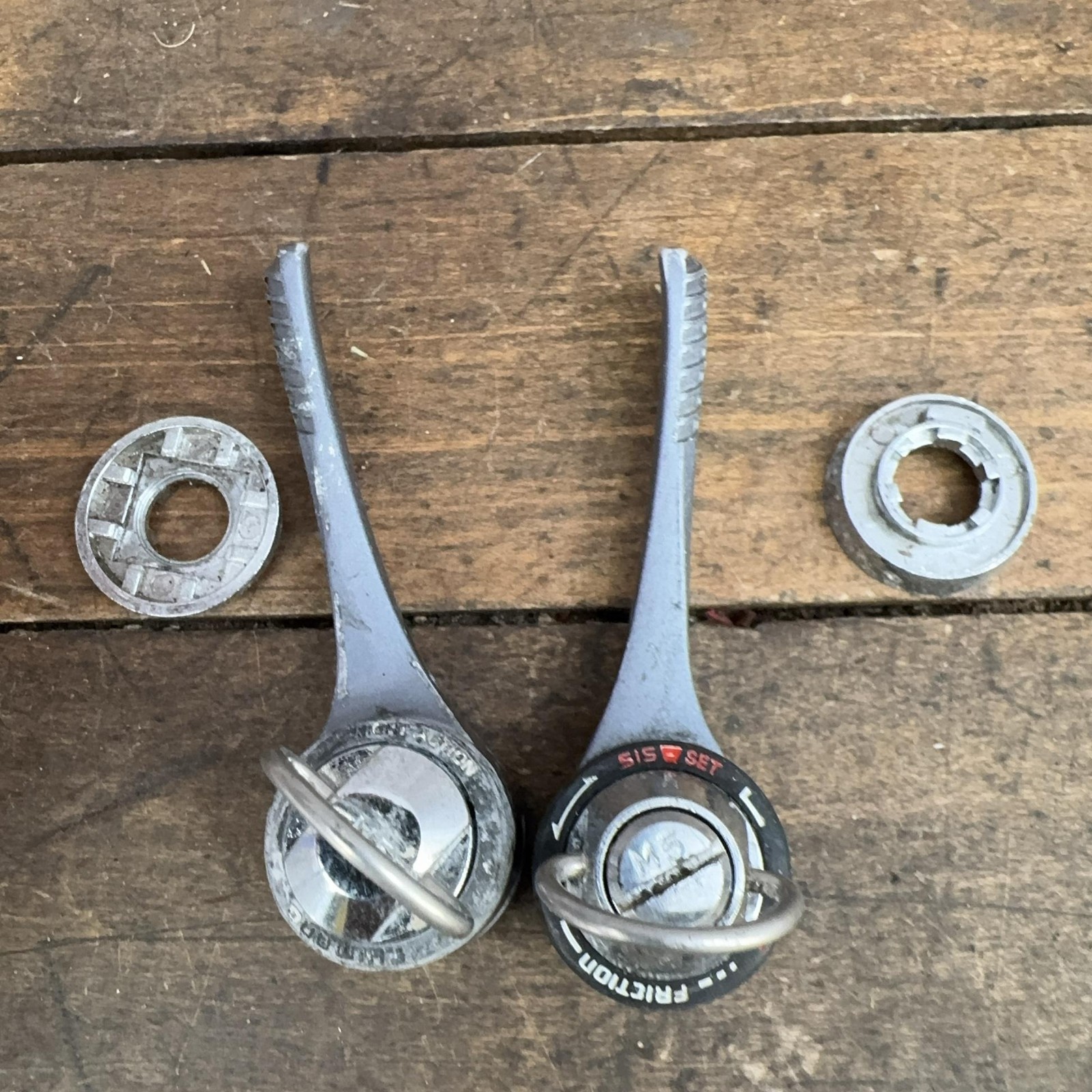 Vintage Shimano Dura-Ace Shifter Set SL-7401 7s PARTS Friction SIS