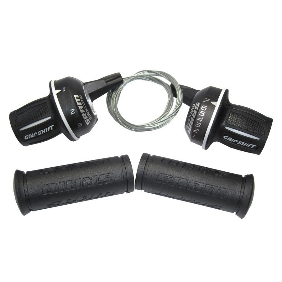 pair of rotary shift controls grip shift mrx 3x7v compatible shimano SRAM bike