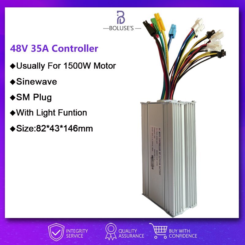 Sinewave Controller 15-60A E-bicycle Controller 250-3000W Brushless Hub Motor