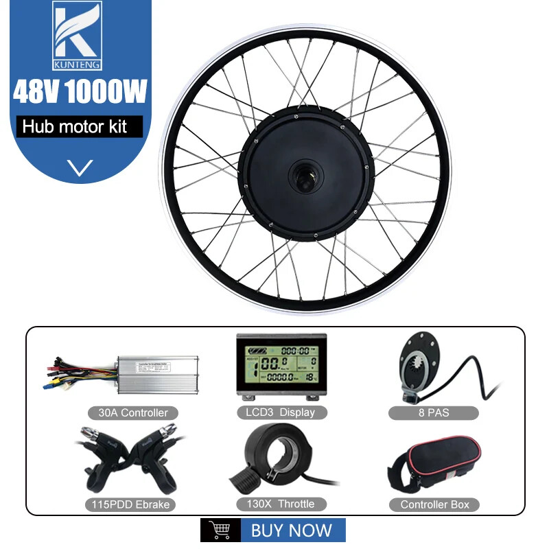 250W 350W 500W 1000W 1500W 2000W MTB Ebike Front Rear Wheel Motor Conversion Kit