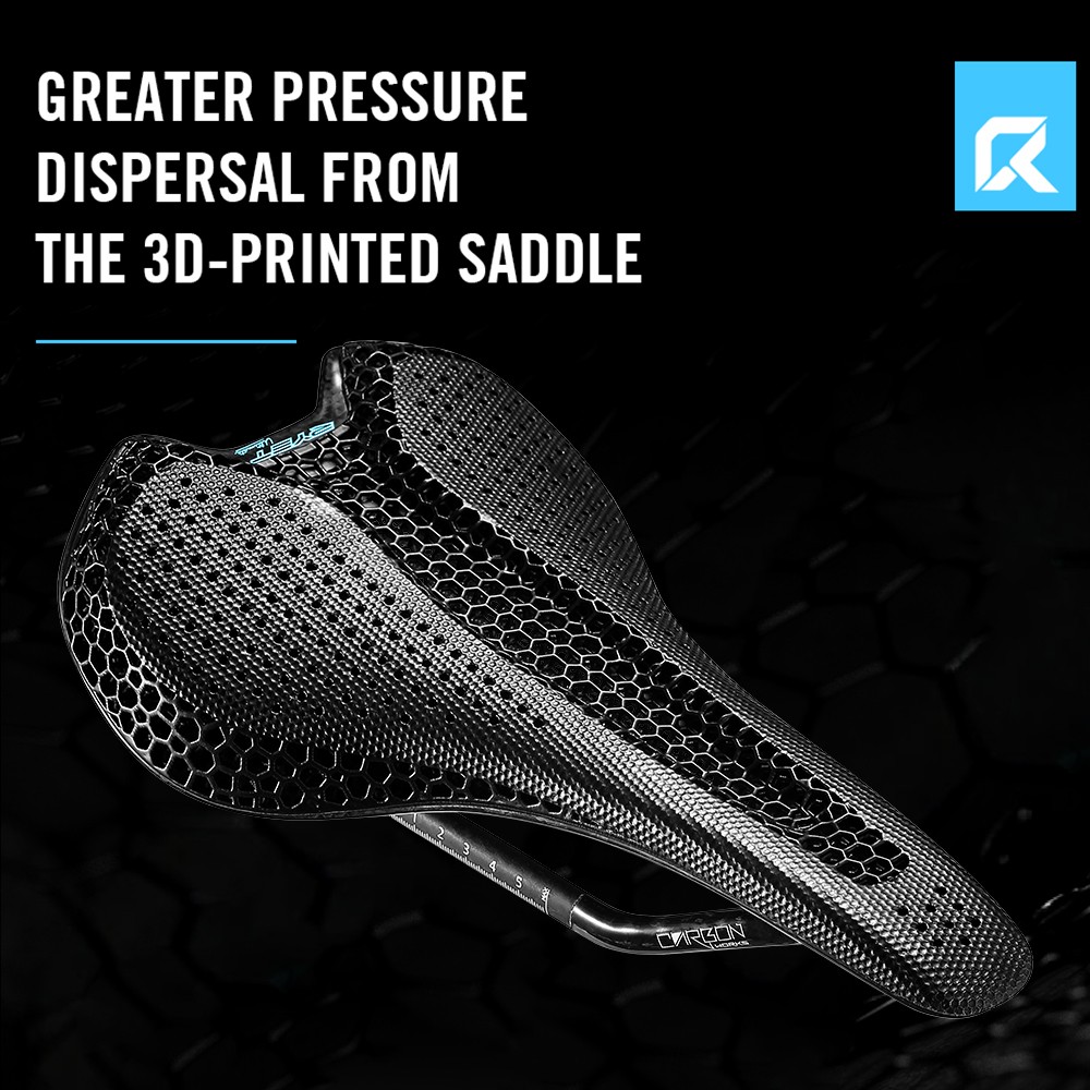 3D Printed Bike Road MTB Saddle 190g Ultralight Full Carbon Fiber Rails 7x9mm