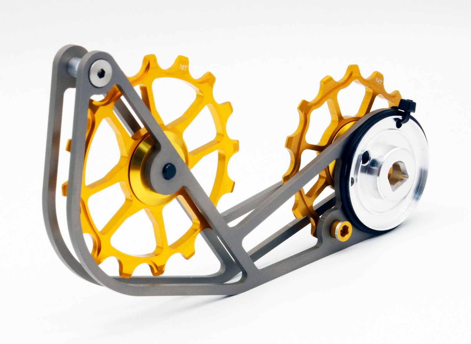 Swishti Road Riding Oversized Pulley Titanium Cage SRAM Force Etap Axs Gold Bike