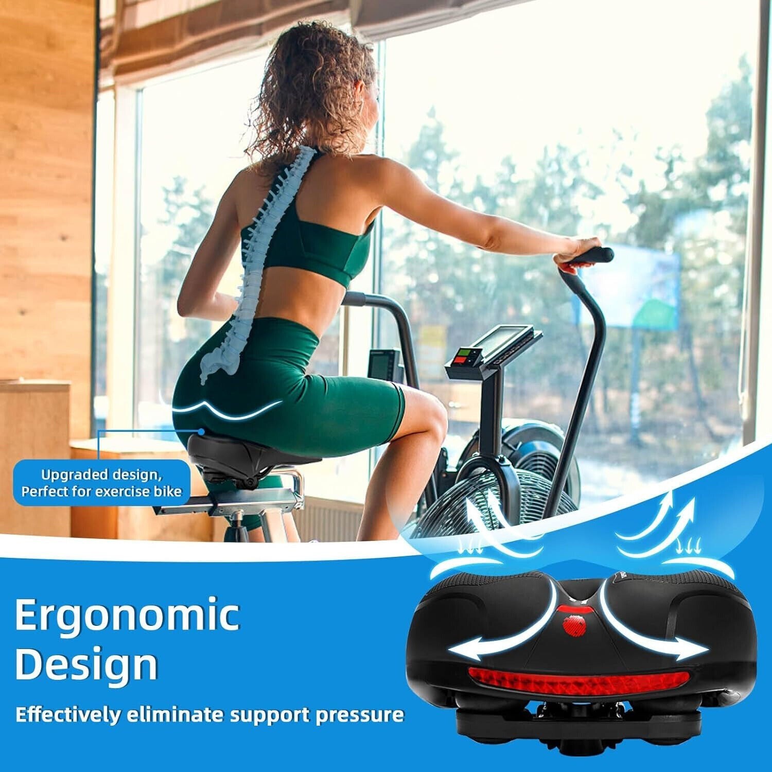 New Bicycle Saddle bike Comfort Wide Soft Bike Seat Sporty Air Cushion US 】