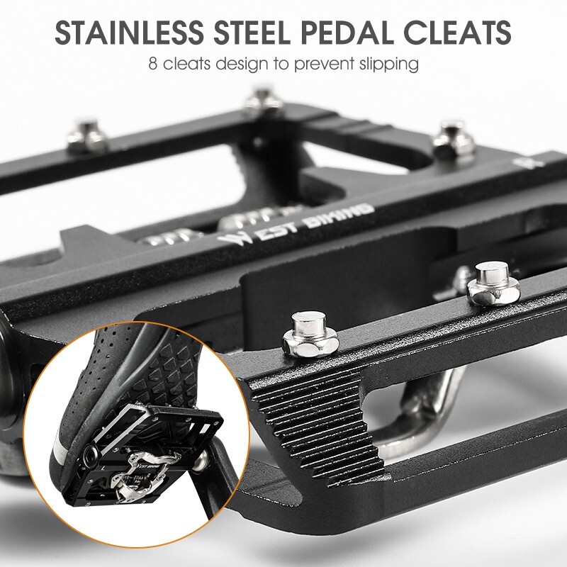 WEST BIKING Aluminum Alloy Bicycle Pedals DU Bearing SPD Bike Clipless Pedals