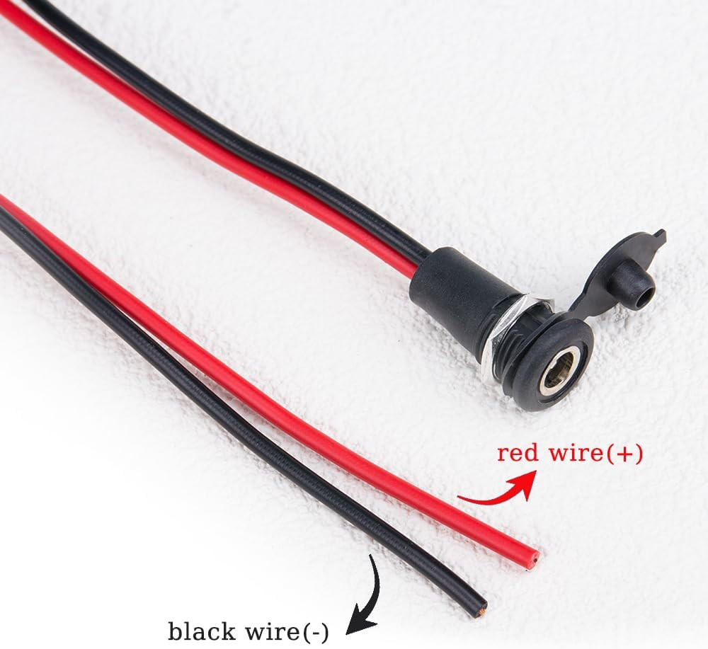 1Set Charging Wire 2.1mm DC Connector for 36V 48V 60V Electric Ebike Black