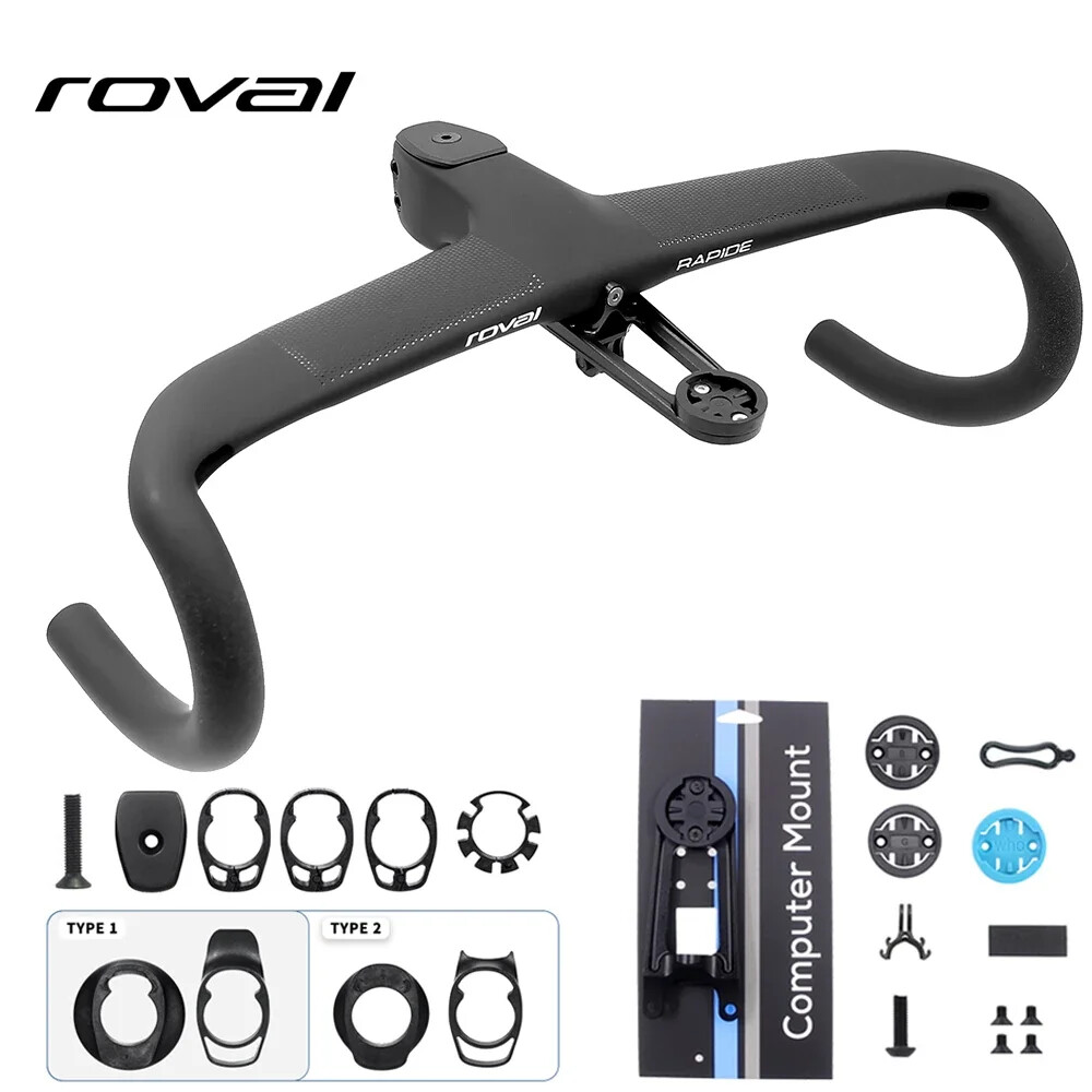 Carbon Cockpit Full Internal Cable Road Bicycle Di2 Integrated Handlebar 360mm
