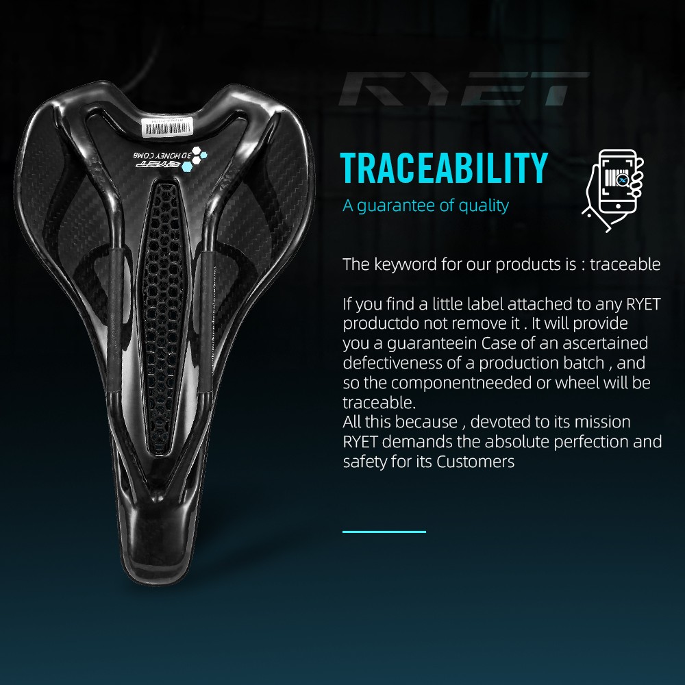 3D Printed Bike Road MTB Saddle 190g Ultralight Full Carbon Fiber Rails 7x9mm