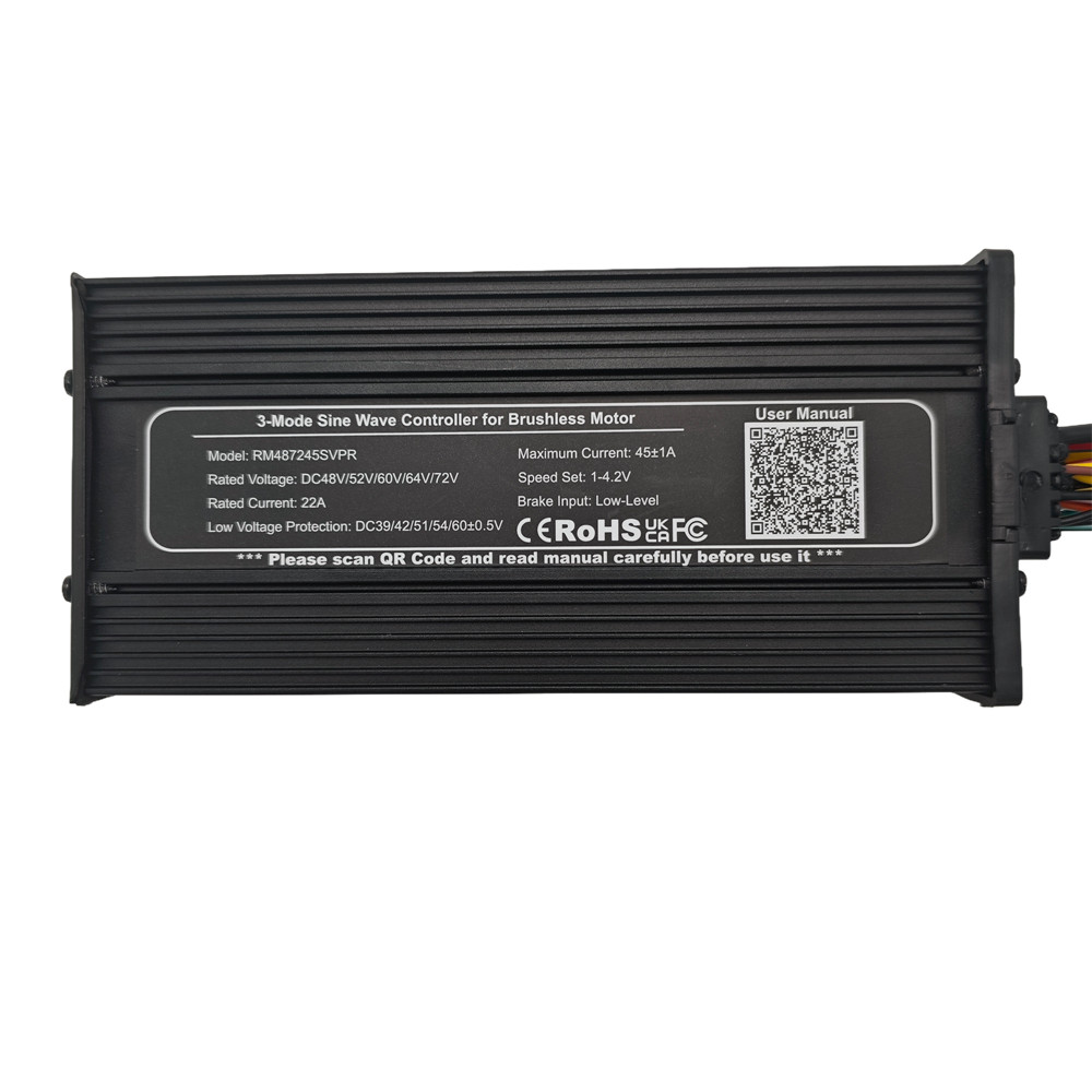 Ebike 36V 48V 52V 1500W 45A 3-Mode Sine Wave Controller EN06 SW900 UKC1 Display