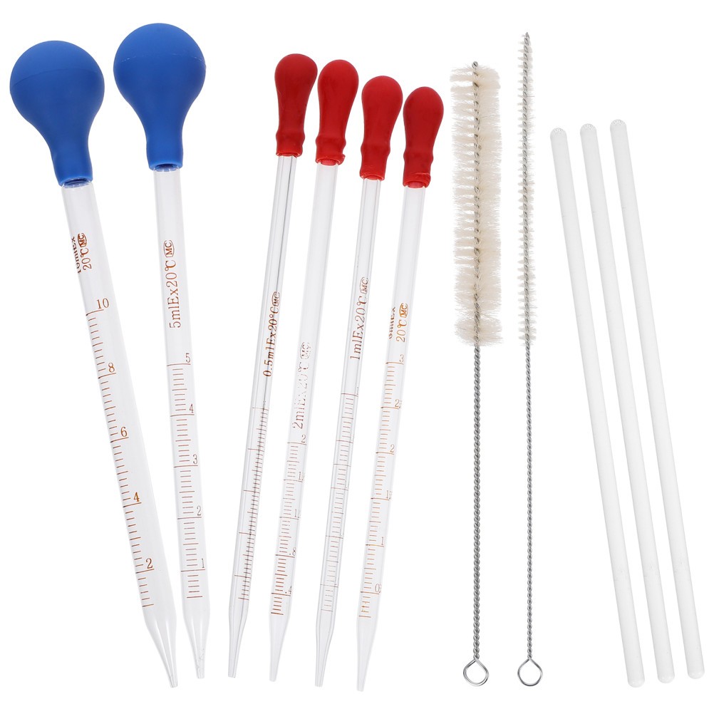 11Pcs Durable Liquid Pipette Droppers Glass Dropper for Home Use Assorted Colors