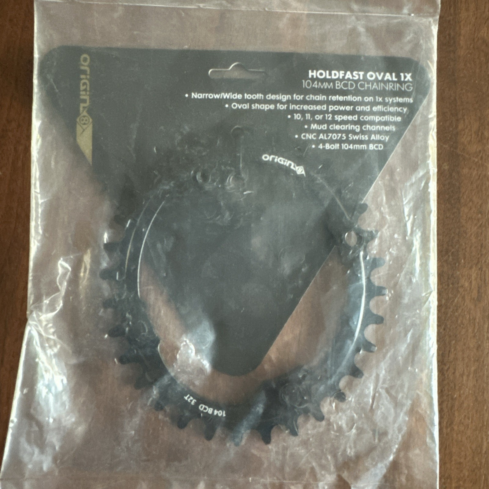 Origin8 Holdfast Oval 1x Chainring, 104mm BCD, 32t