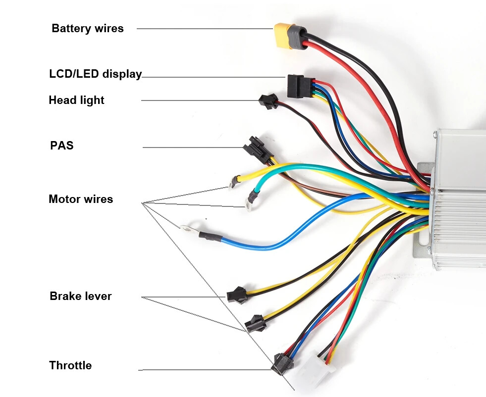 36V 48V 500W 1000W 1500W E-bike Brushless Dual Mode Controller With Display