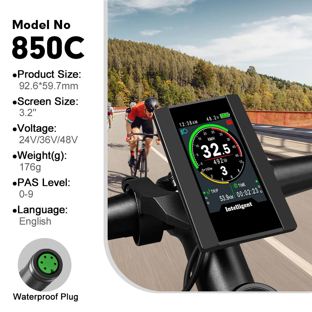 E-bike 850C Display Computer Waterproof for Electirc Bike Mid-drive Motor