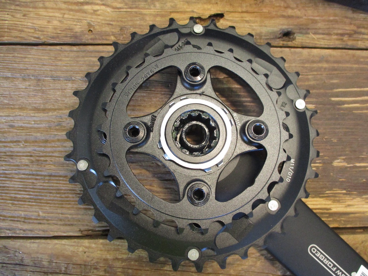 FSA Afterburner cranks, 175mm legth, 25mm spindle, 36/26 chainrings, 10/11 speed