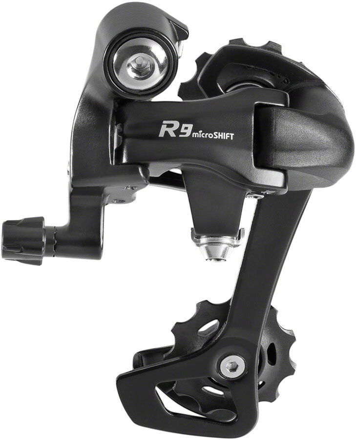 microSHIFT R9 Rear Derailleur – 9-Speed, Long Cage, Road Compatible, Black