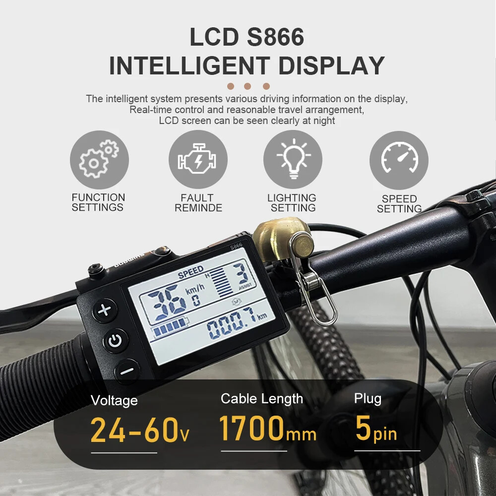 E-bike Sine Wave 15-35A Controller with LCD DIsplay For Hub Motor 250W-1500W
