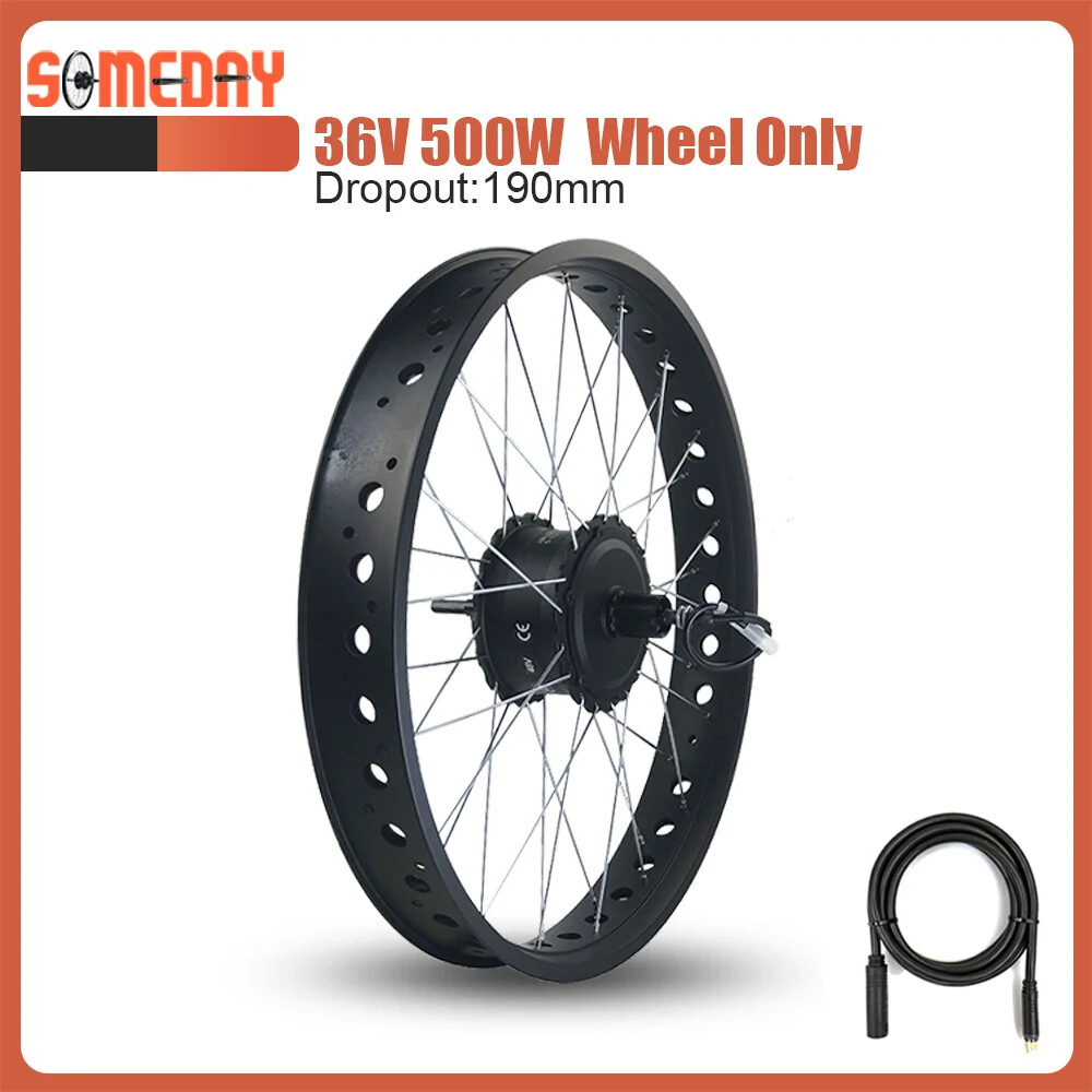 20/26in 36V 48V 500W Rear Cassette Hub Motor for Snow Fat Bike Conversion Kit