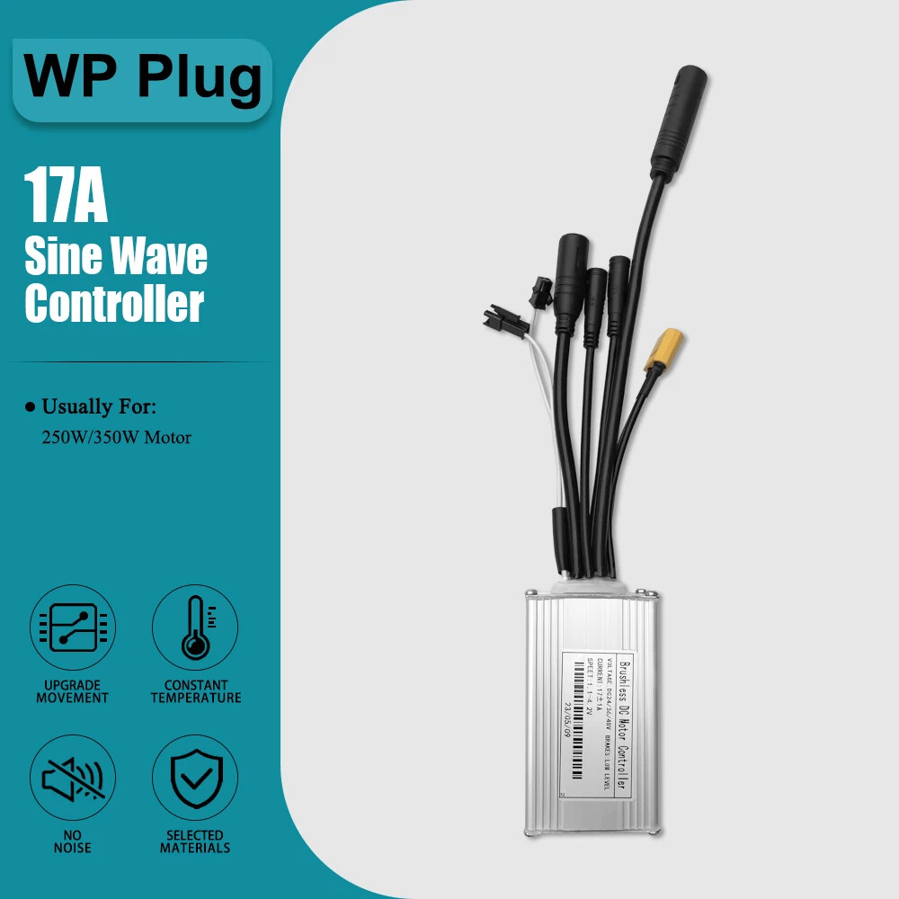 E-Bike Three-Mode Sine Wave Controller SM/WP Plug 36V 48V 17A 26A 30A 40A 60A