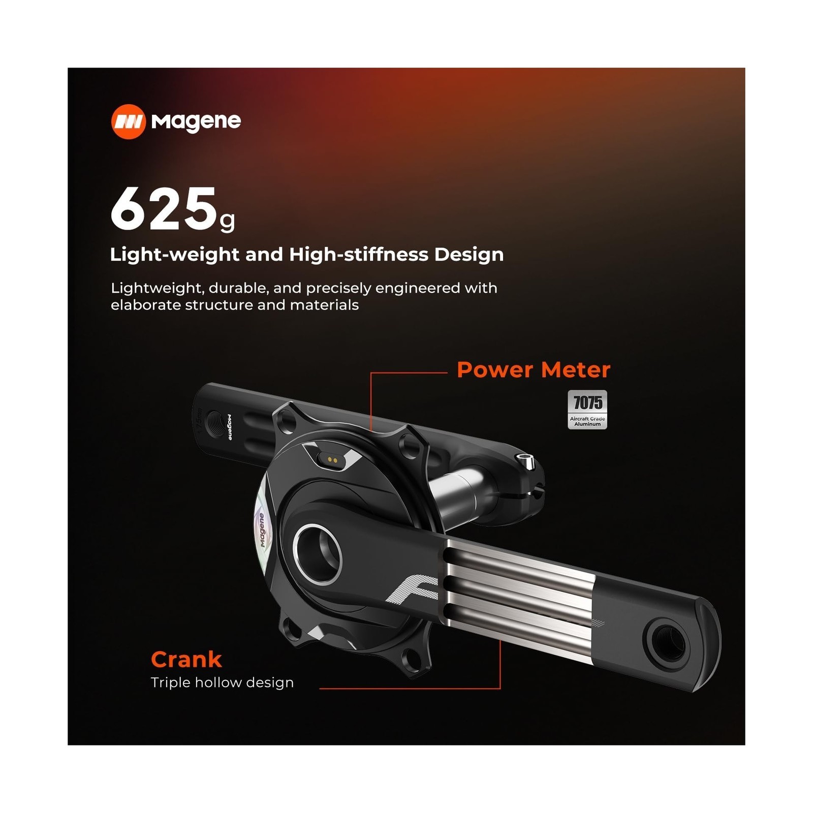 Magene PES P505/P515 Power Meter Crankset – ±1% Accuracy, 625g Lightweight,