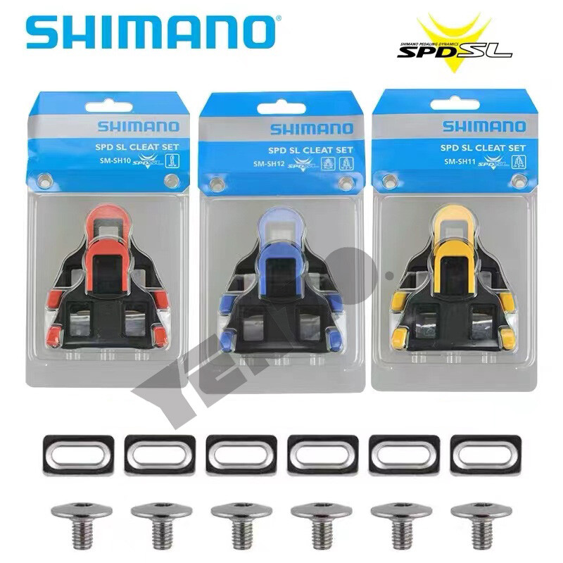 SHIMANO CLEATS SM-SH10 SM-SH11 SM-SH12 RED YELLOW BLUE SPD-SL PEDALS SHOE BIKE