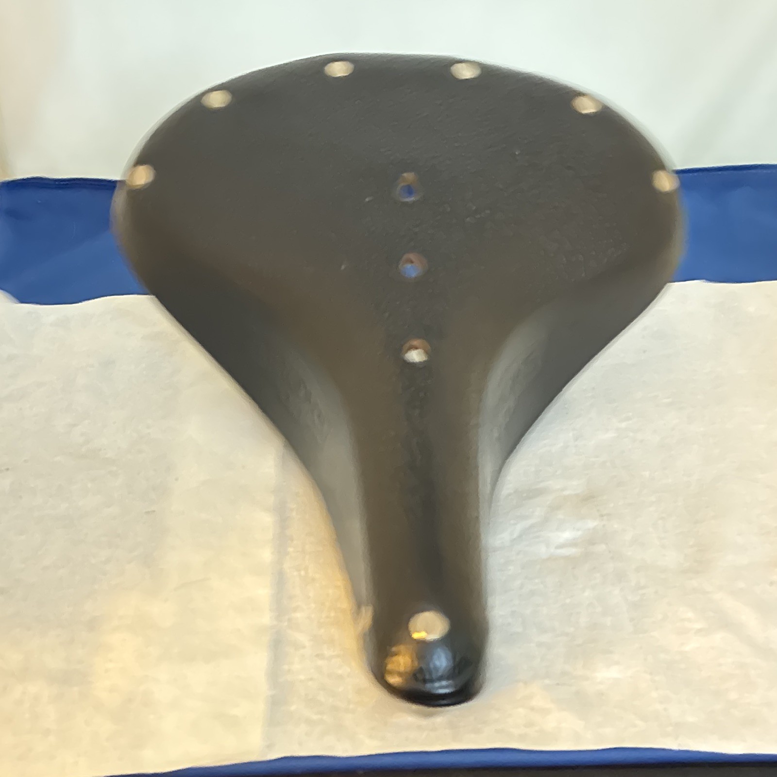 Brooks B72 Leather Bicycle Saddle Seat Black with Springs Steel Rails