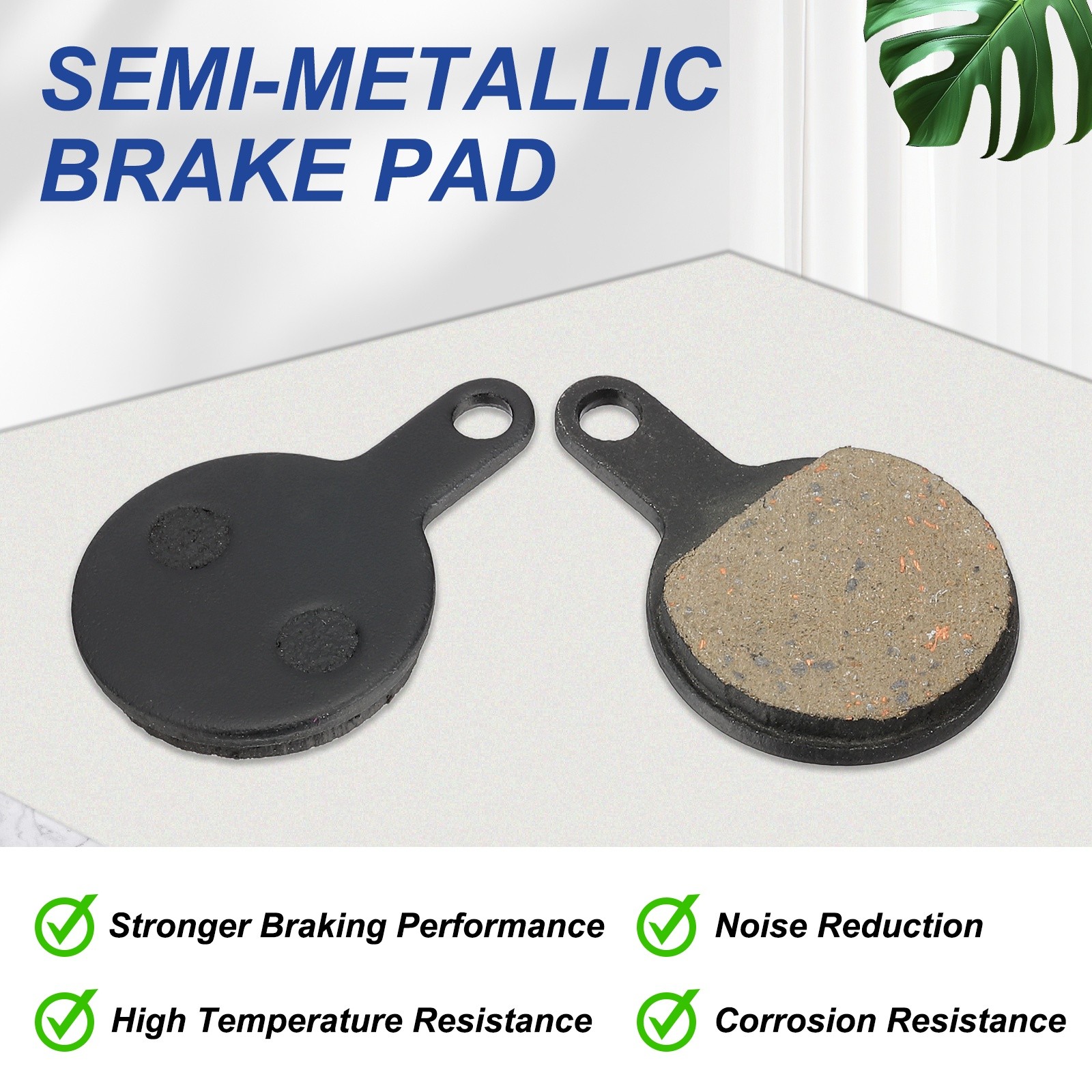 2set Disc Brake Pad 0.89″ x 1.33″ Bike Brake Pad, Black