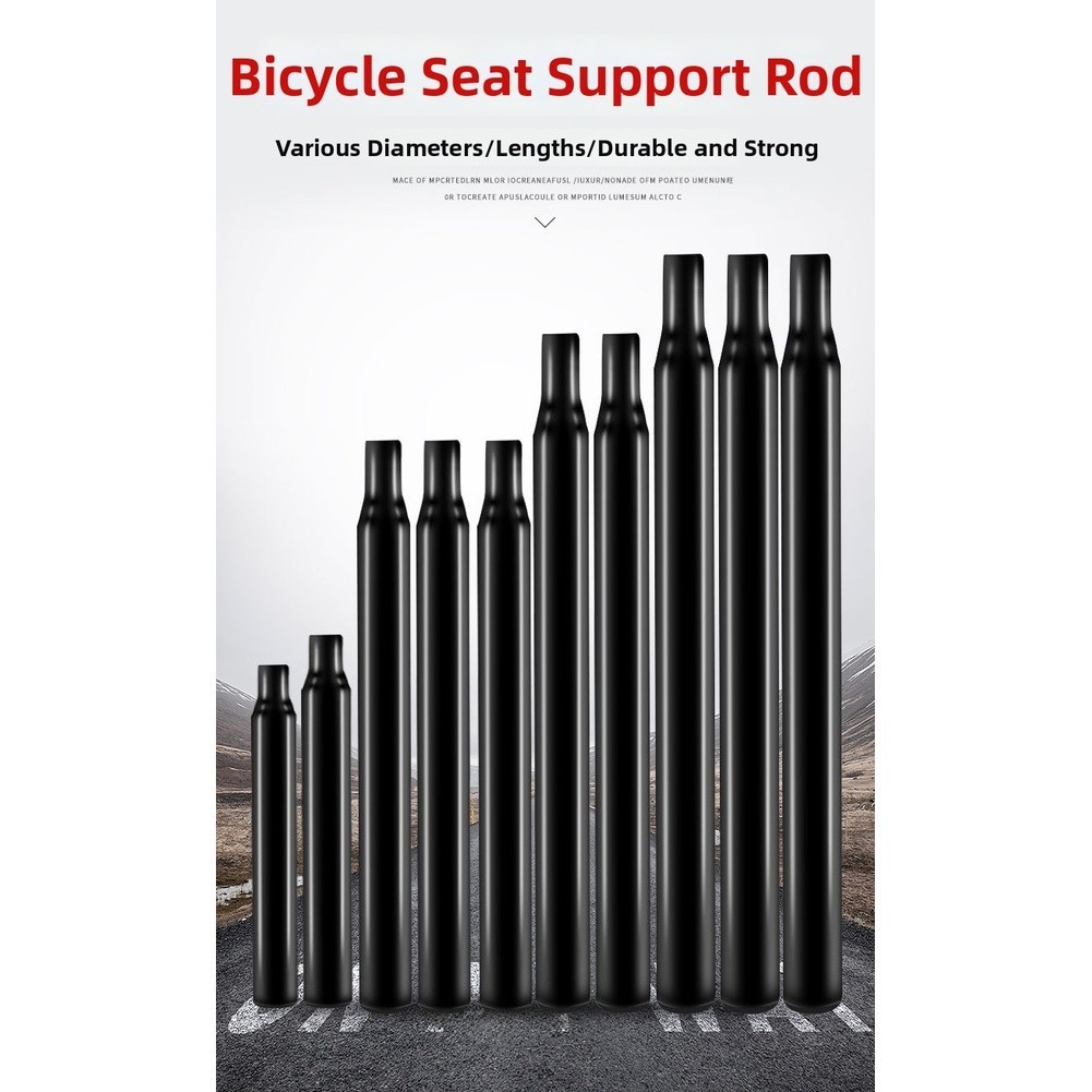 High Carbon Steel Bike Seatpost for Fixie and For Youth Bikes 25.4mm to 31.8mm