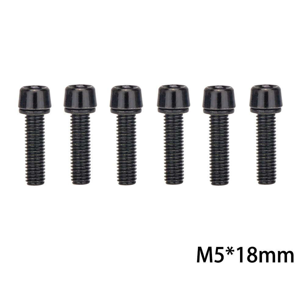 6PCS Bike Stem Bolts M5 M6 Handlebar Stem Screws with Washers MTB Road Bike