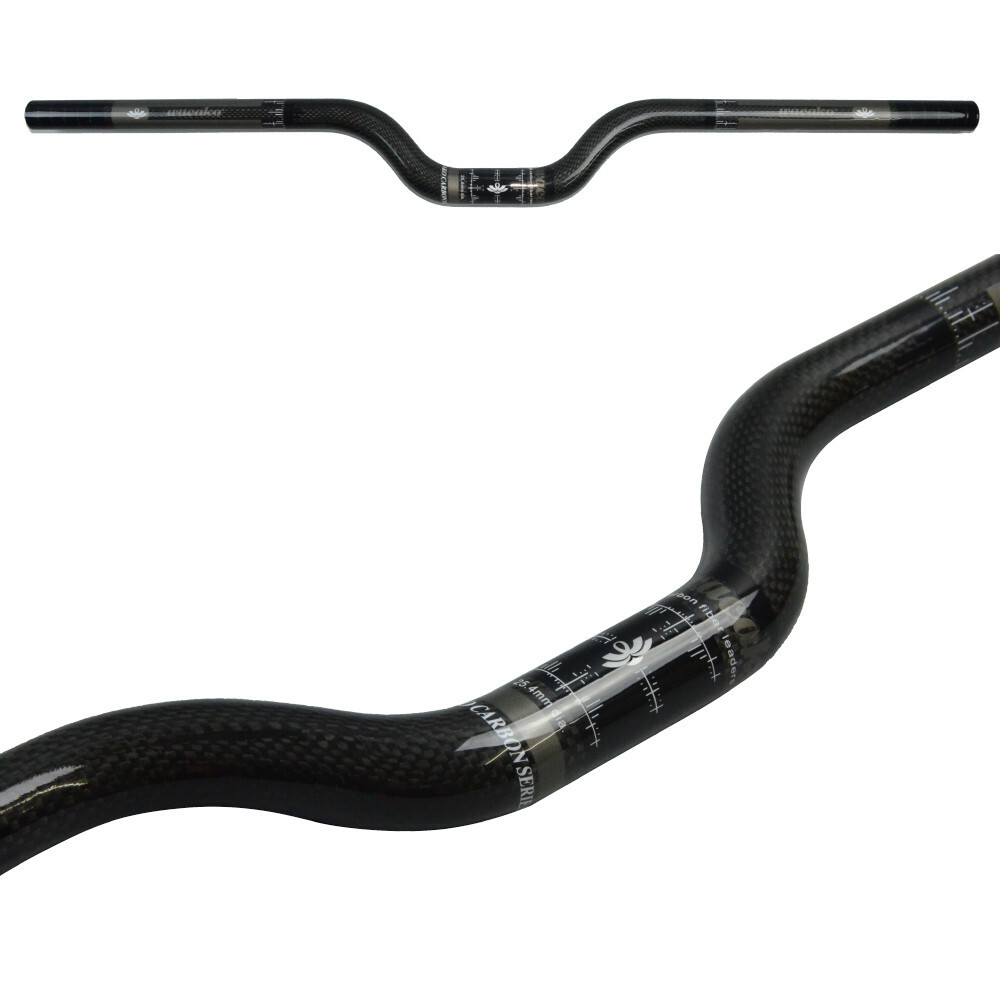 25.4/31.8mm MTB Handlebar Carbon Fiber Folding Mountian Bike Rise Bar 580-740mm