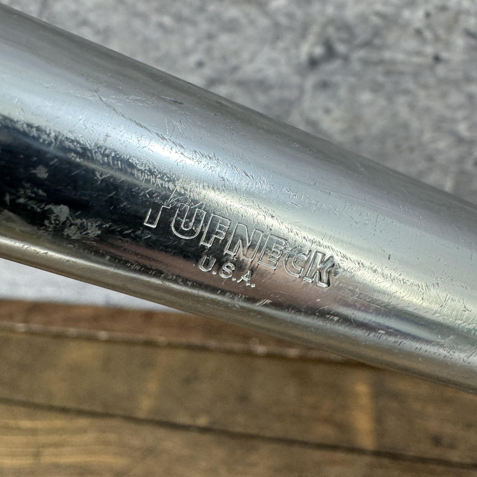 Vintage Tuf Neck Mountain Bike Handlebar 22.2 Double Clamp Slingshot USA TUFNECK