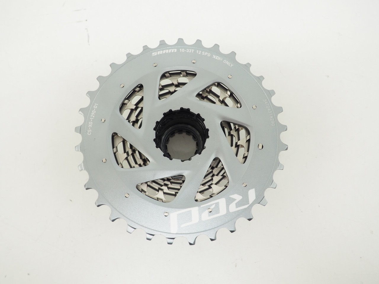 New! SRAM RED XG-1290 Cassette – 12-Speed 10-33t For XDR Driver Body Silver D1