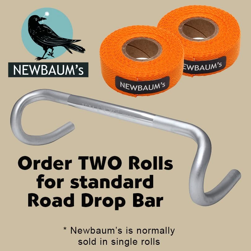 Newbaum’s Cloth Bike Handlebar Tape (Black), 10 ft Roll Bike Bar Grip Tape (0.75