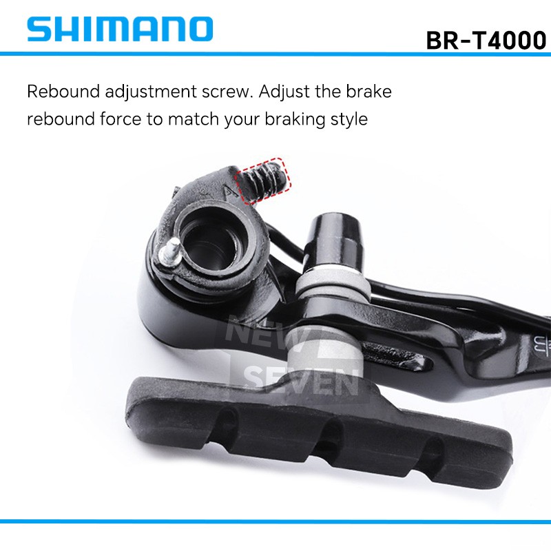SHIMANO Alivio BR-T4000 Front&Rear MTB V-Brake Calipers Set Black-Bulk