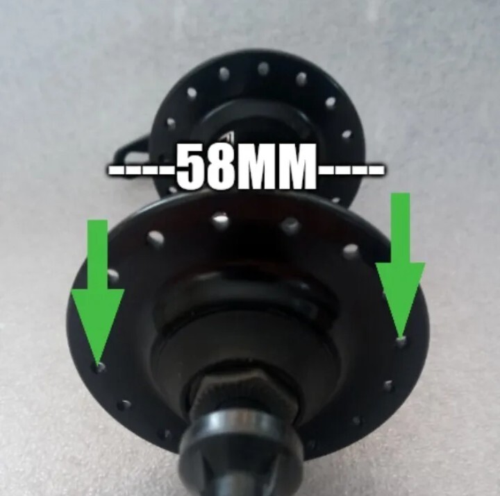Quando Fat bike front hub aluminum 150mm QR disc type. TORX Outlaw Ebikes