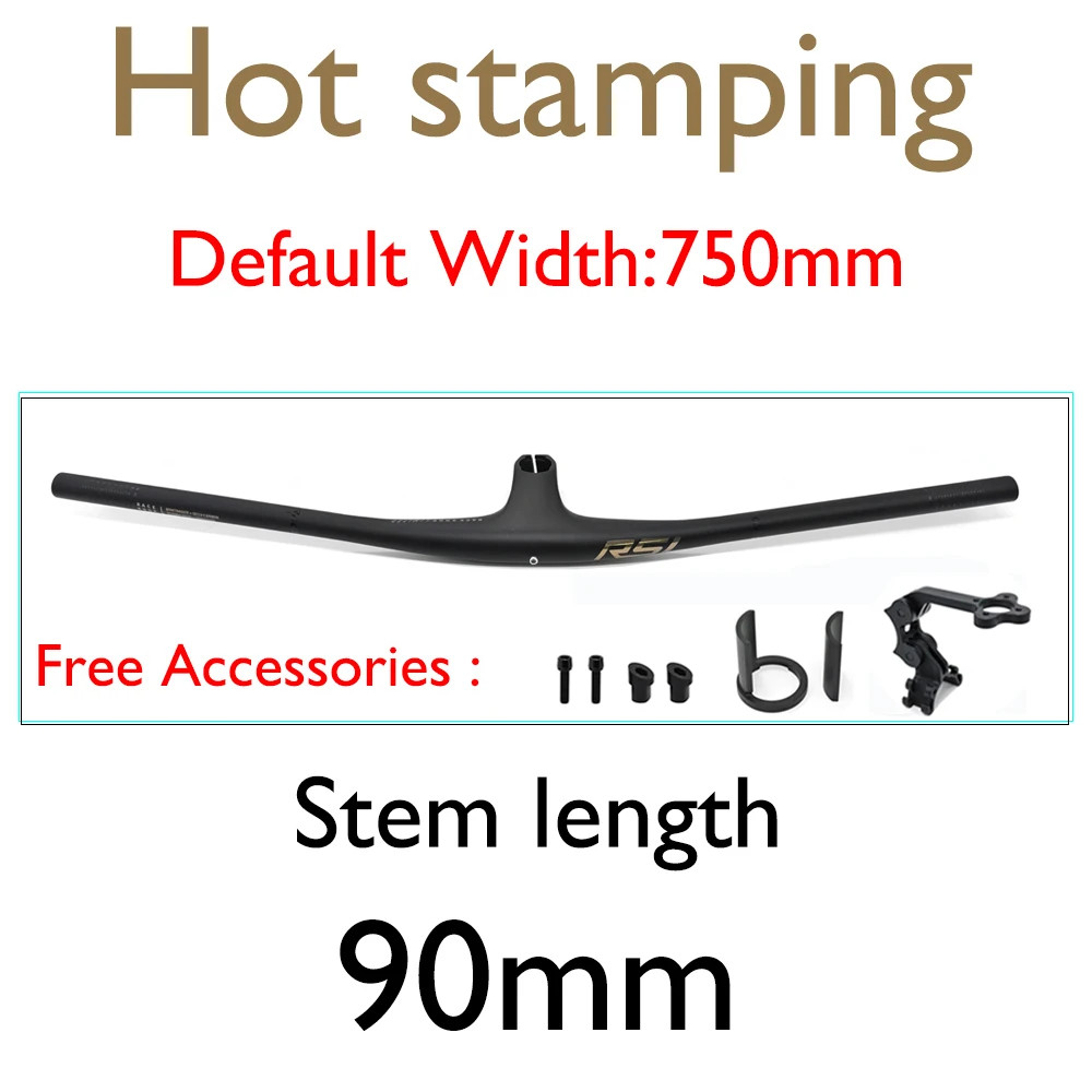 MTB Bike Integrated Carbon Handlebar -13° Stem with Computer Mount For XC/AM/FR