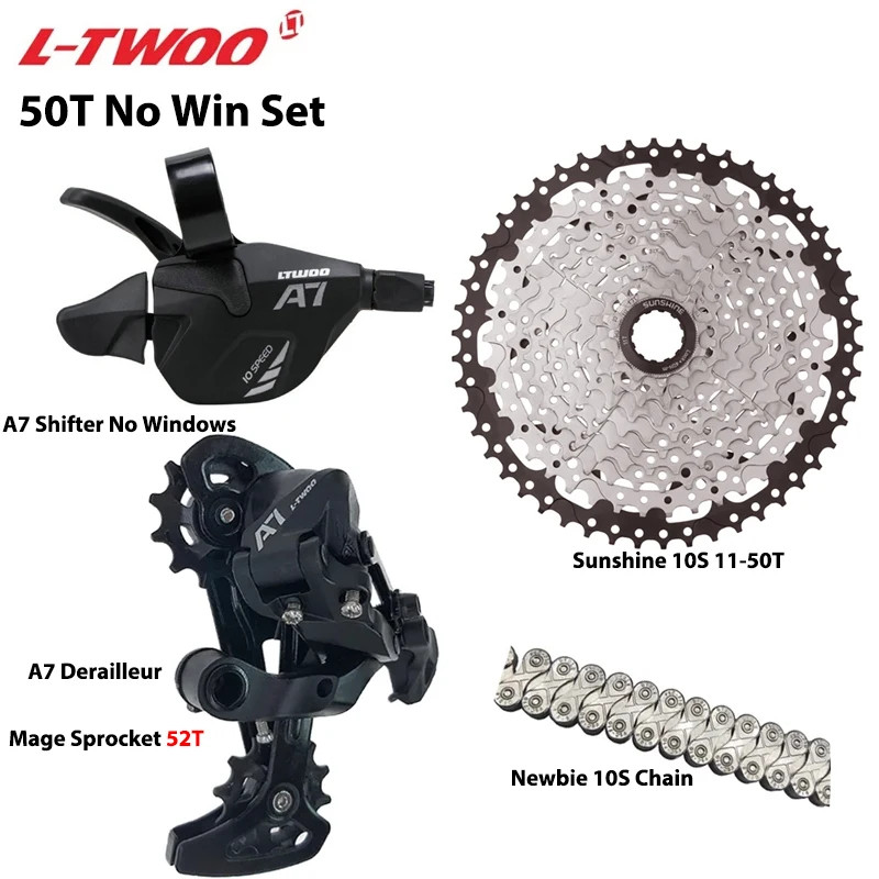 A7 1X10S Groupset 10 Speed Shift Lever Derailleur SUNSHINE Cassette 36T 42T 46T
