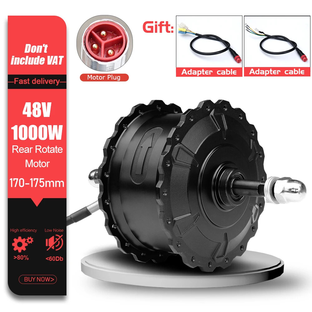 48V 1000W Snow E-bike Fat Tire 20 24 26×4.0inch Brushless Rear Hub Motor Wheel